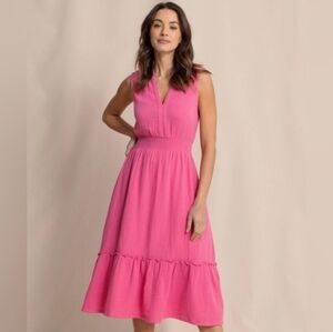 NWT Southern Tide Pink Midi Dress With Pockets